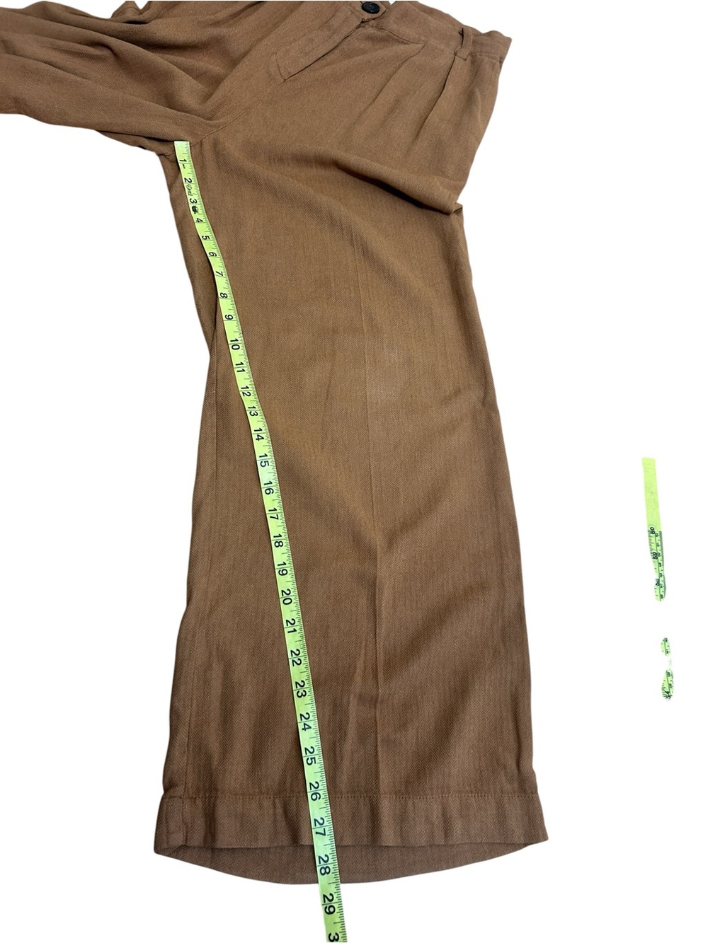 Trovata Birds of Paradis Brown Wide Leg Trouser Pants size 0 - Picture 9 of 10